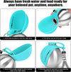 Lightweight Portable Dog Water Bottle - 10oz Stainless Steel Travel Dispenser with No-Spill Bowl for Hiking and Walking