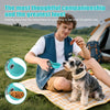 Lightweight Portable Dog Water Bottle - 10oz Stainless Steel Travel Dispenser with No-Spill Bowl for Hiking and Walking